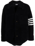 Thom Browne shearling 4-Bar oversized shirt jacket