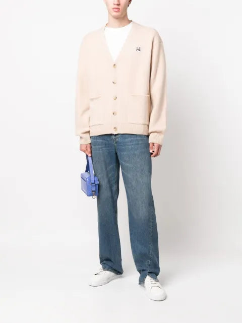 Maison Kitsuné Fox Head patch wool cardigan