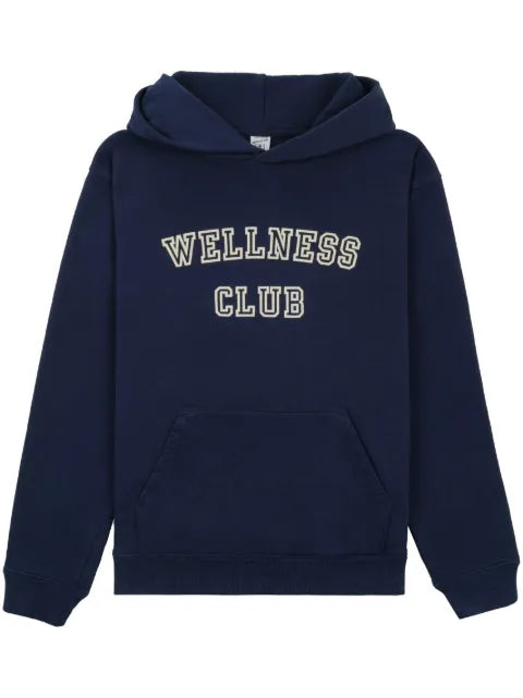 Sporty & Rich slogan-print cotton hoodie