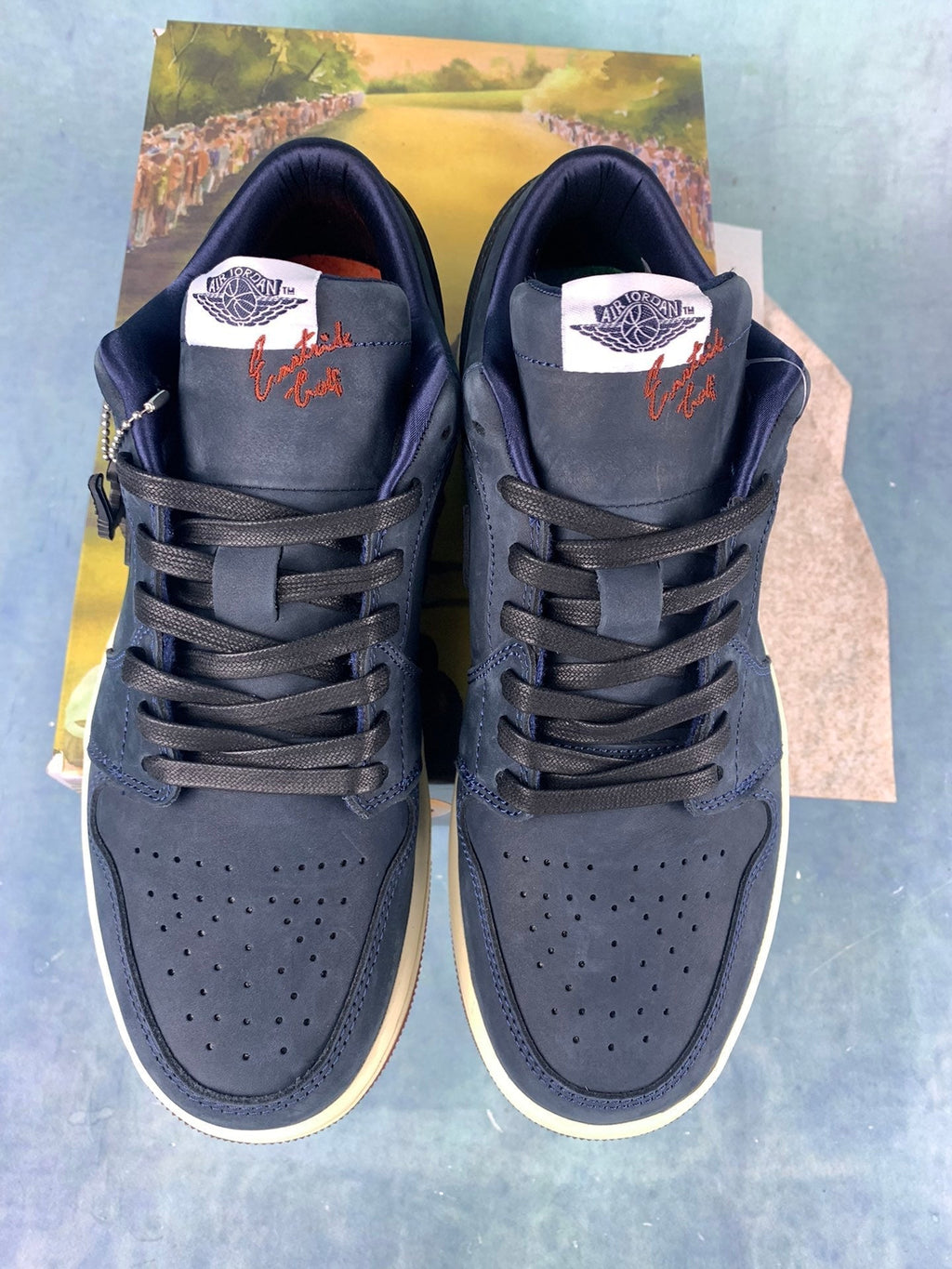 Air Jordan 1 Low Golf Black/Blue Unisex Sneakers DV1759-448