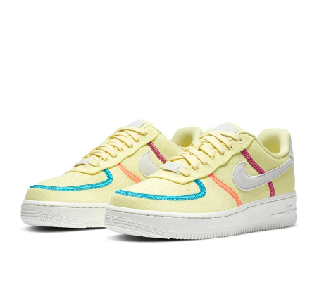 Nike Women's Air Force 1 '07 Low LX 'Stitched Canvas – Life Lime' – CK6572-700