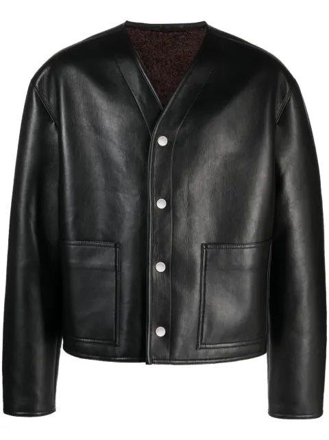 Nanushka faux-leather bomber jacket