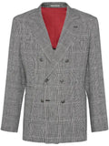 Brunello Cucinelli plaid double-breasted blazer
