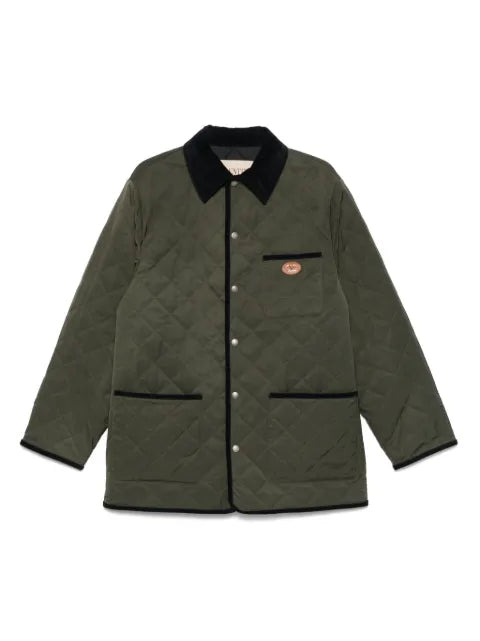 Valentino Garavani quilted nylon shirt jacket with Vlogo patch