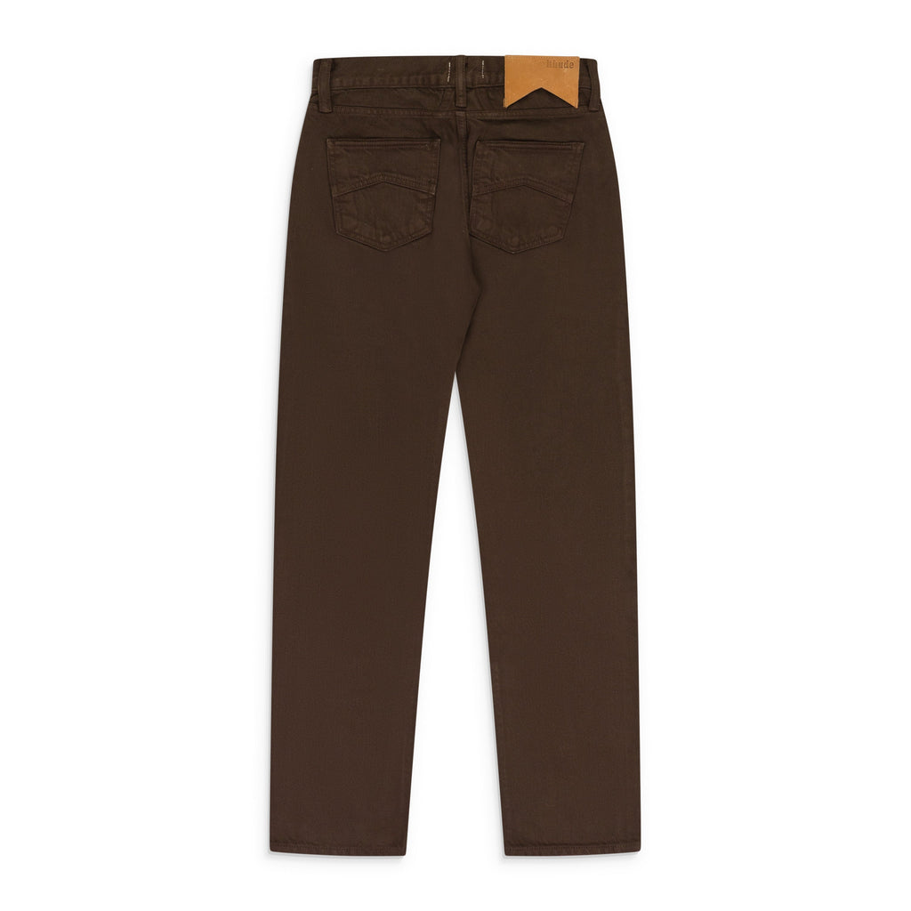Brown Classic Denim Straight-fit Jeans