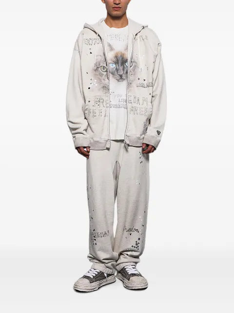 Maison MIHARA YASUHIRO embellished hoodie