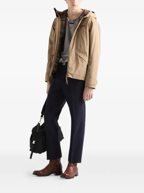 Prada hooded zip-fastening jacket