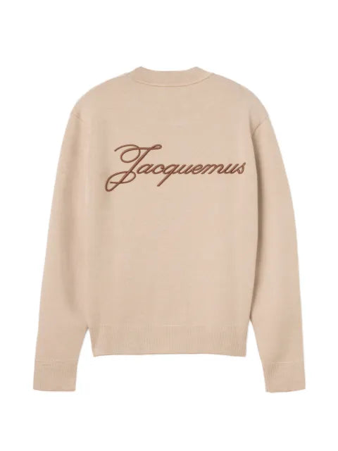 Jacquemus piqué logo- embroidered sweater