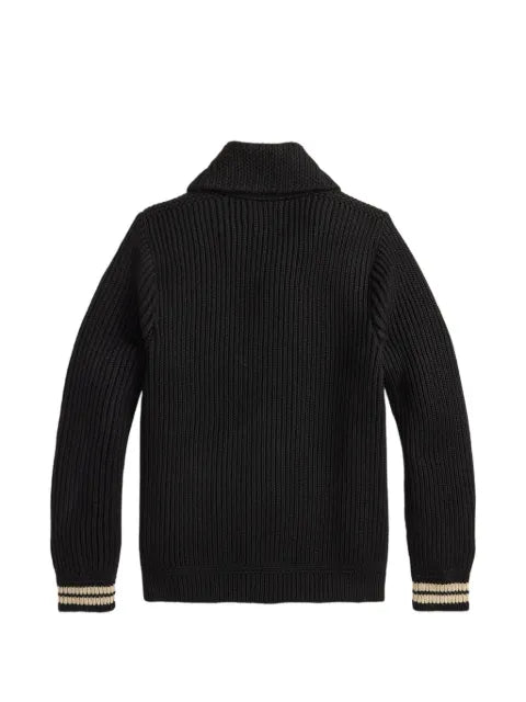 Ralph Lauren RRL skull-patch shawl-collar cardigan
