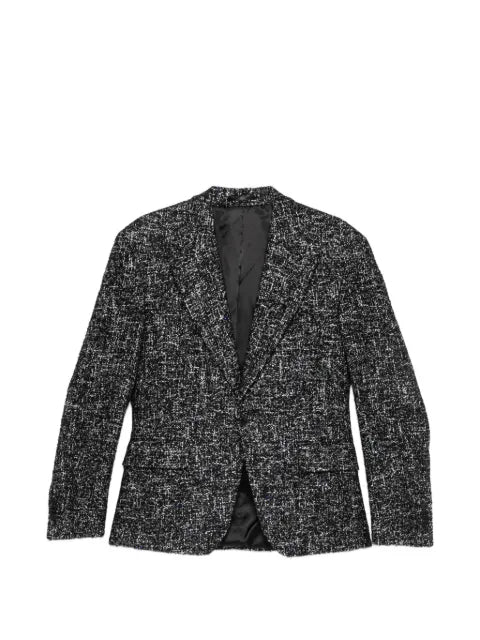 Karl Lagerfeld glitter-effect tweed blazer