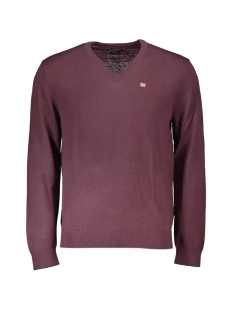 Napapijri logo-patch V-neck sweater