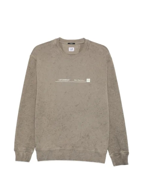 C.P. Company cotton fleece re-colour crewneck sweatshirt