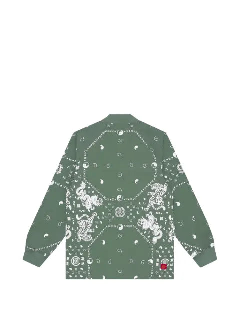 CLOT graphic-print frog-fastening bomber jacket
