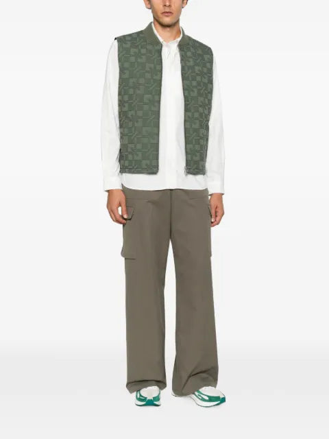 Kenzo geometric-quilted zip-up gilet