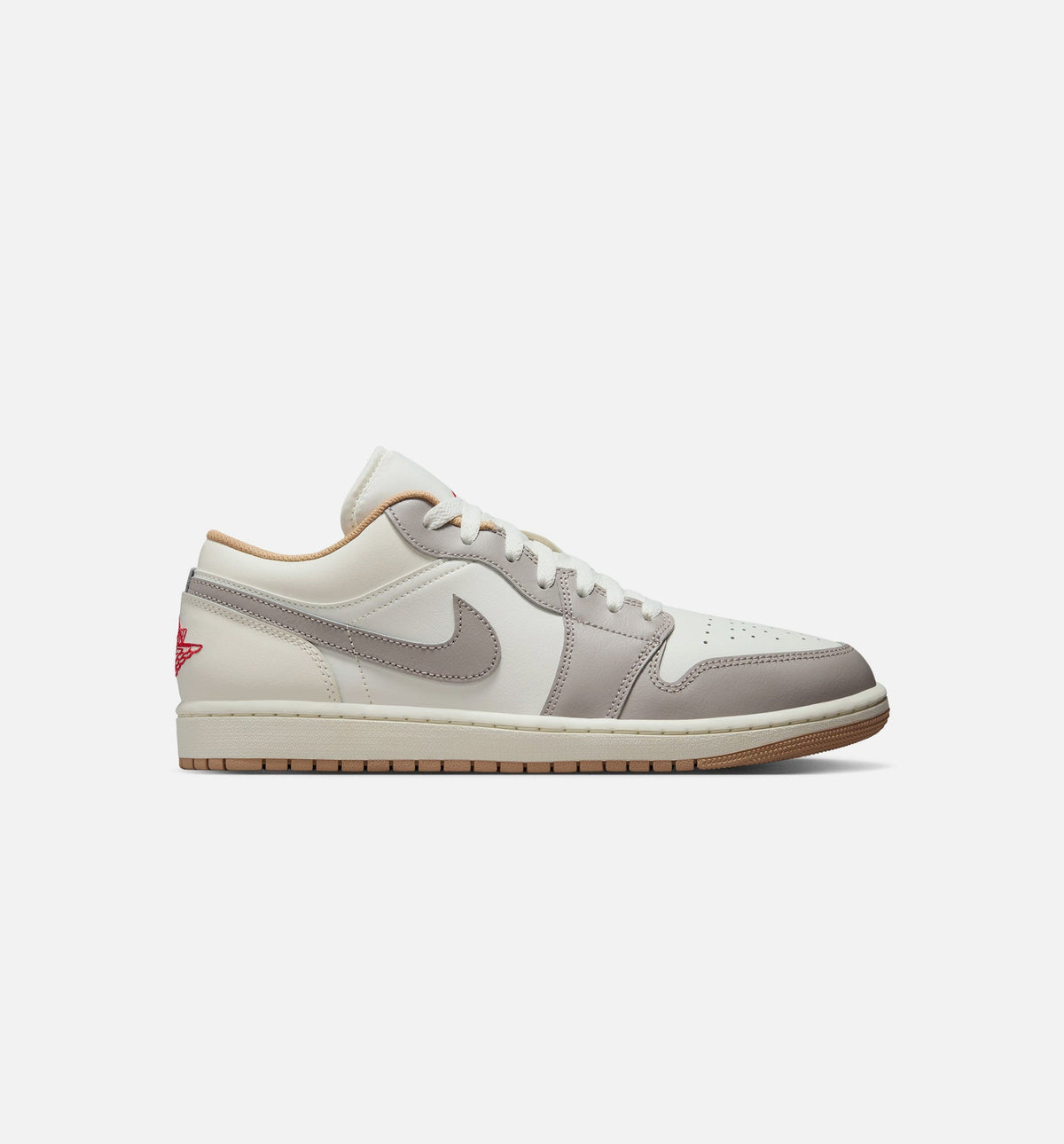Air Jordan 1 Low Sail Fire Red Men's Shoes - Sail/Red/College Grey/Hemp