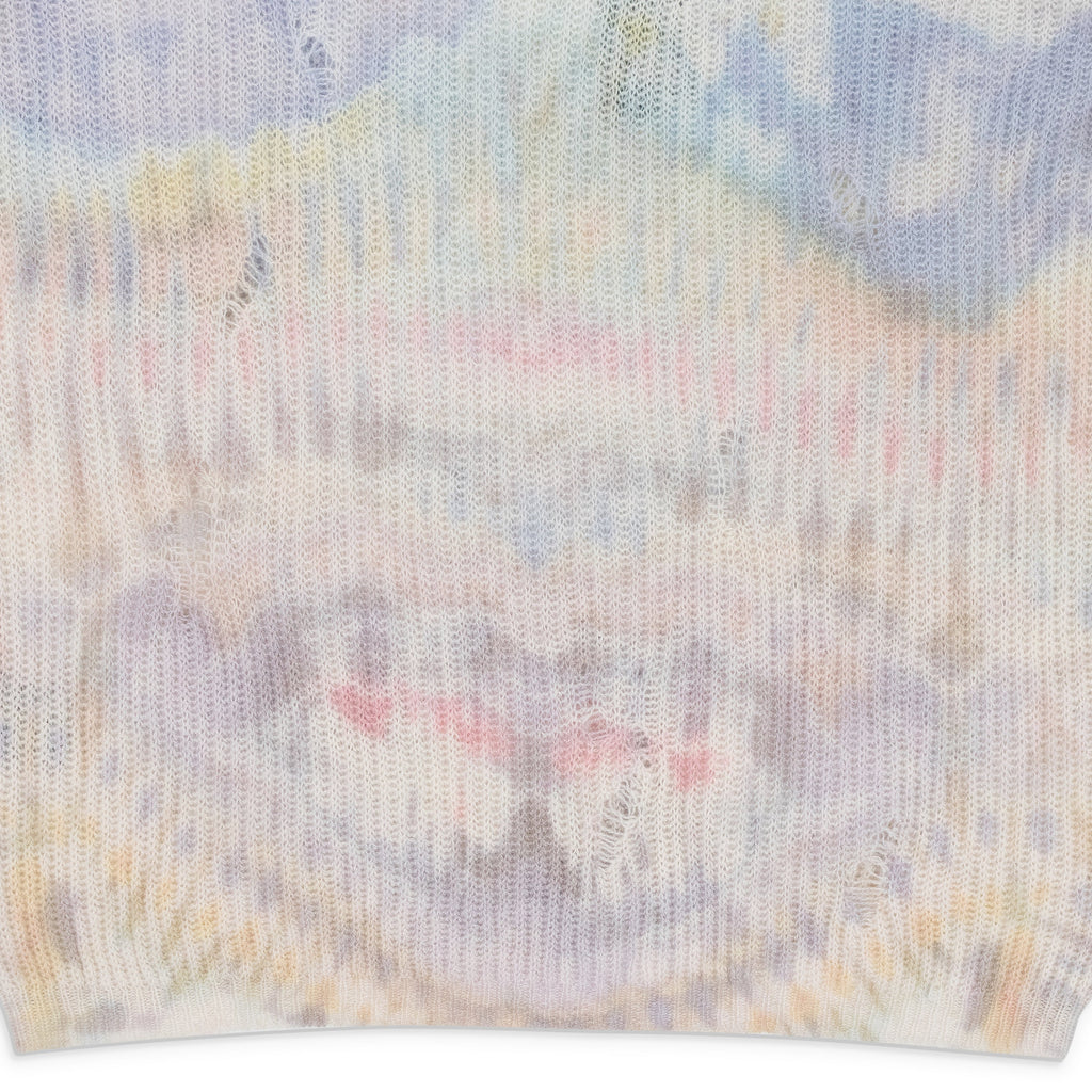 Purple Tie Dye Knit Short Sleeve Shirt