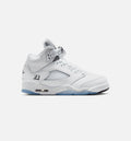 Air Jordan 5 Retro OG White Metallic | Grade School Lifestyle Shoe | White/Black/Metallic Silver