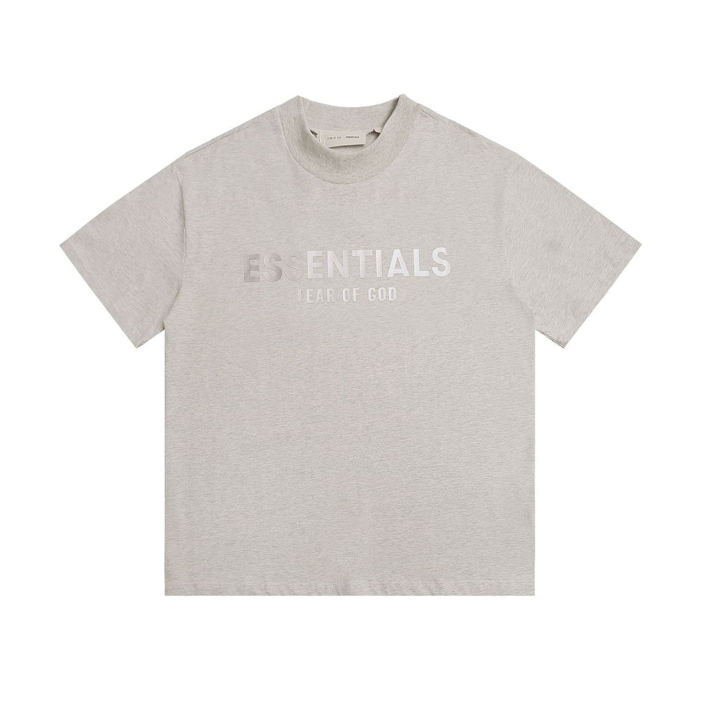 Fear of God Essentials Silver Foil Letter Crew Neck Unisex T Shirt