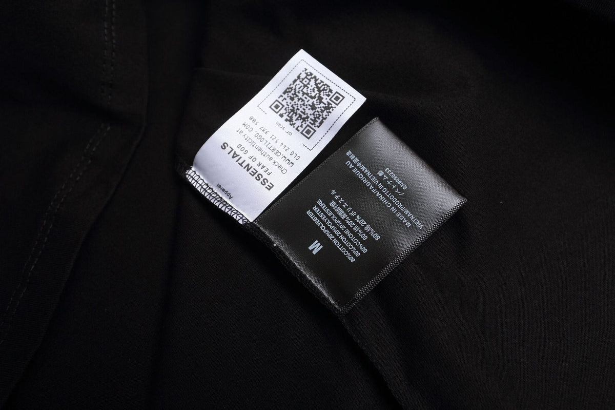 Fear of God Essentials Silver Foil Letter Crew Neck Unisex T Shirt