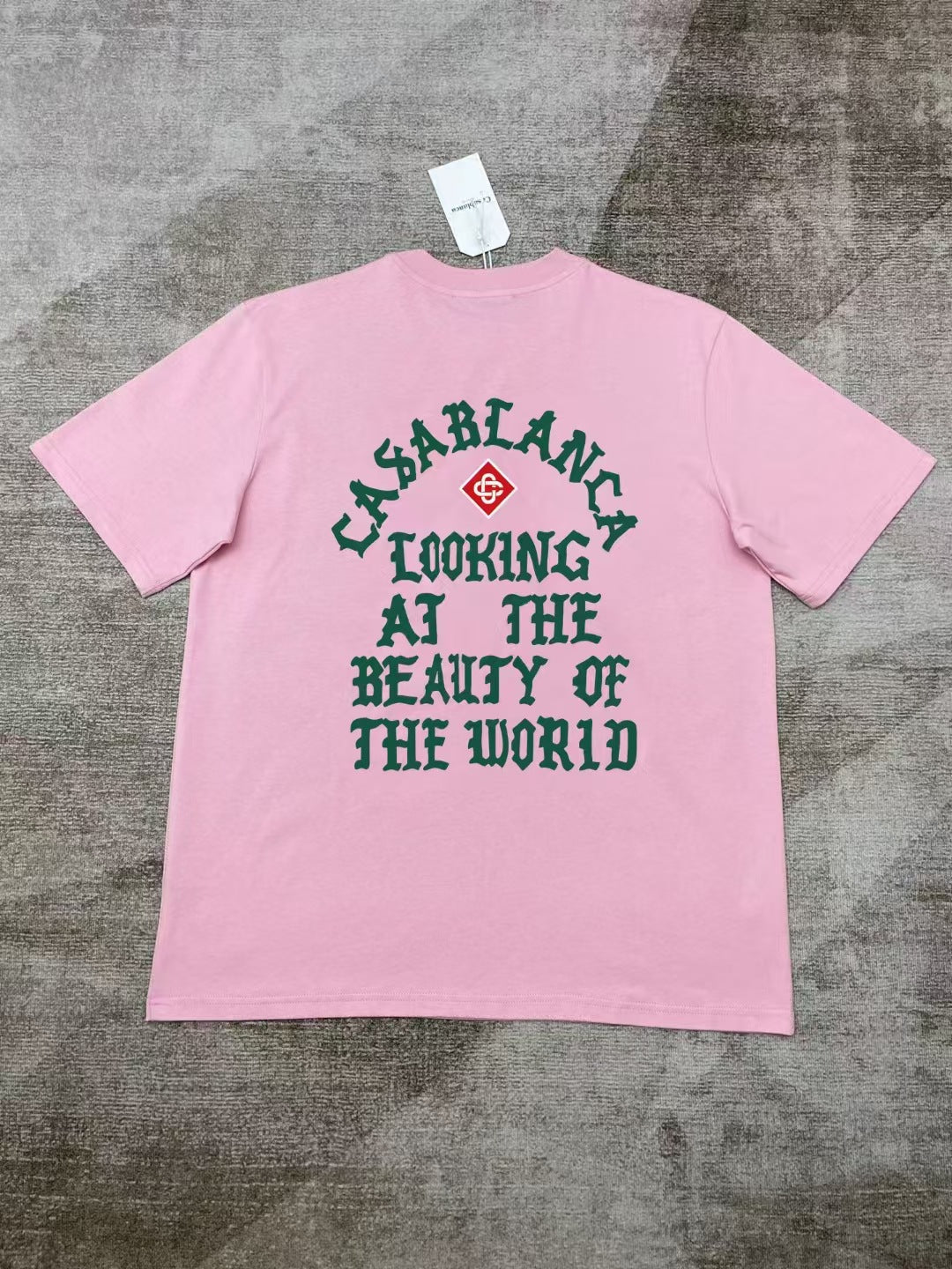 Casablanca Art Graphic Print Loose Unisex Short Sleeve T-Shirt