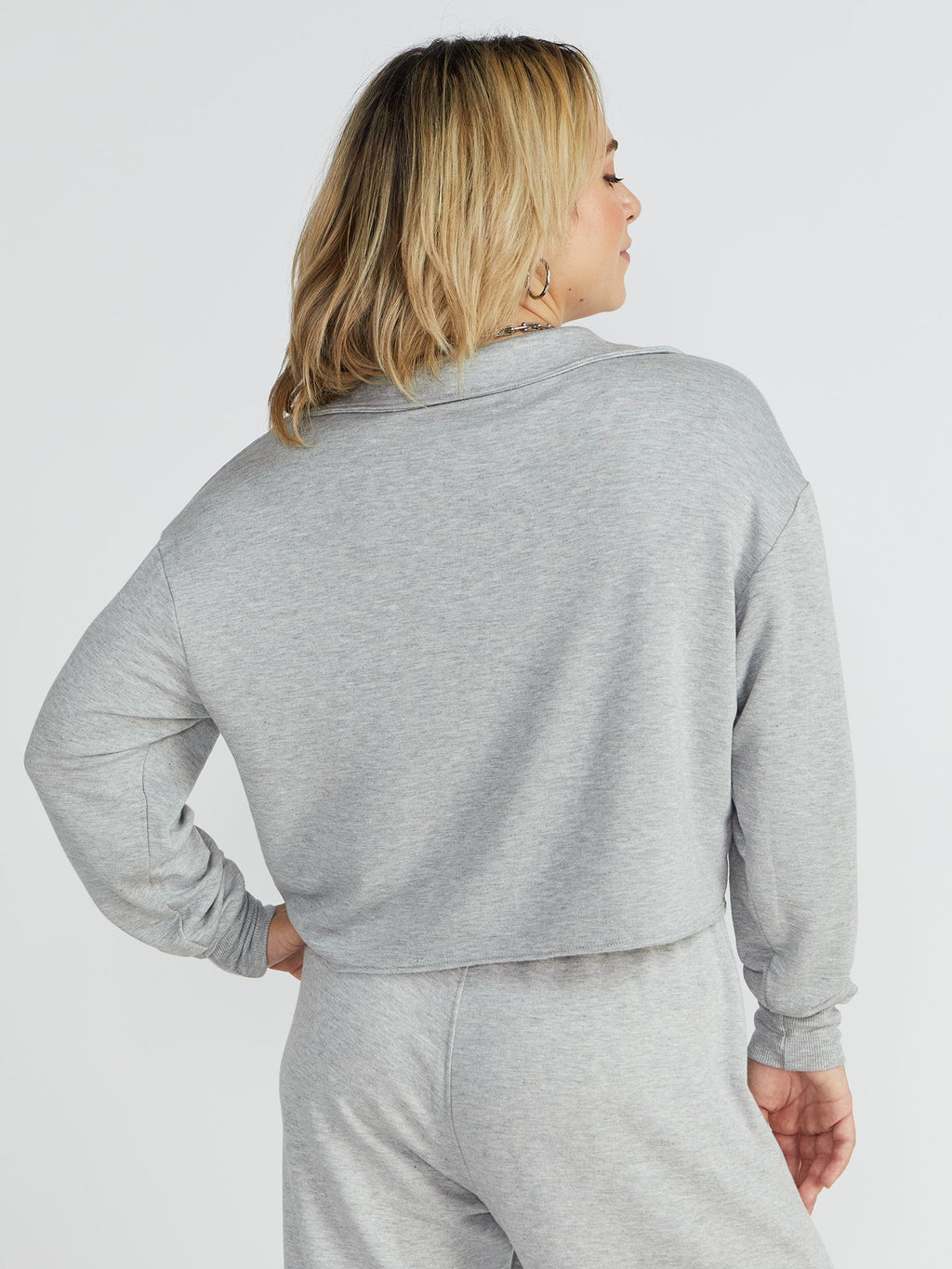 JOAN FLEECE POLO SWEATSHIRT
