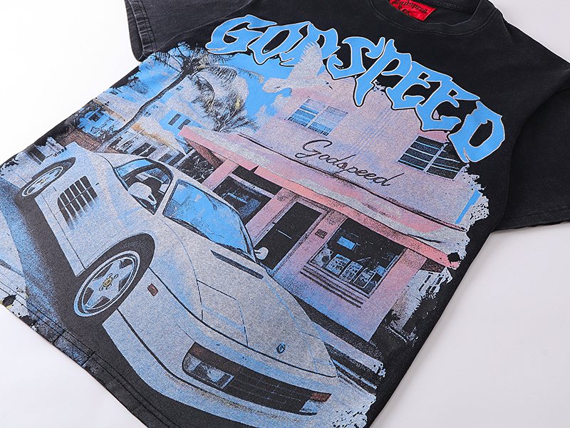 Godspeed Washed Black Rock Graphic T-Shirt