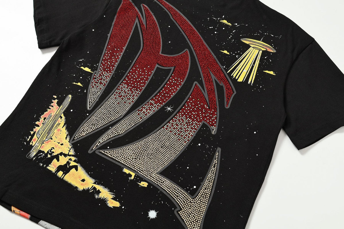 MIXED EMOTION Alien Cowboy Graphic T-Shirt
