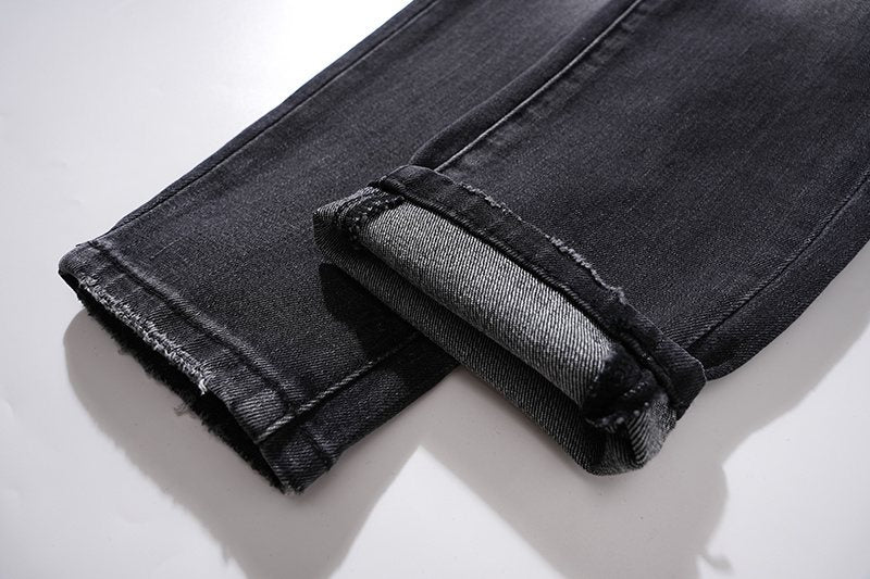 Purple Brand Washed Black Distressed Jeans