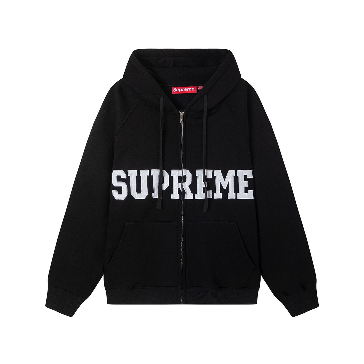 Supreme Front Appliqué Zip Hoodie