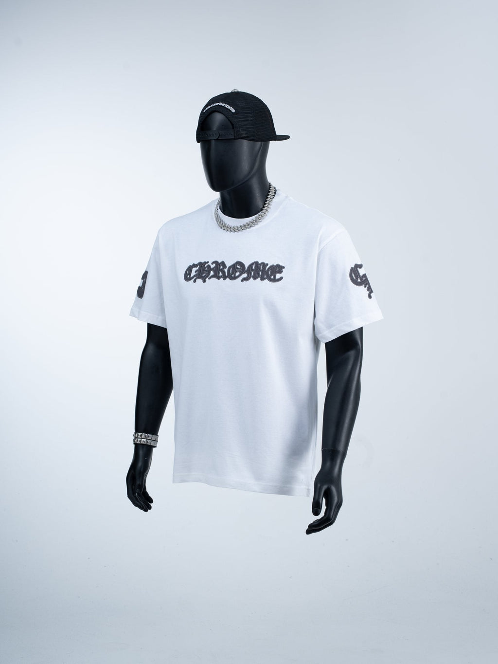 Chrome Hearts Gothic Lettering Graphic T-Shirt