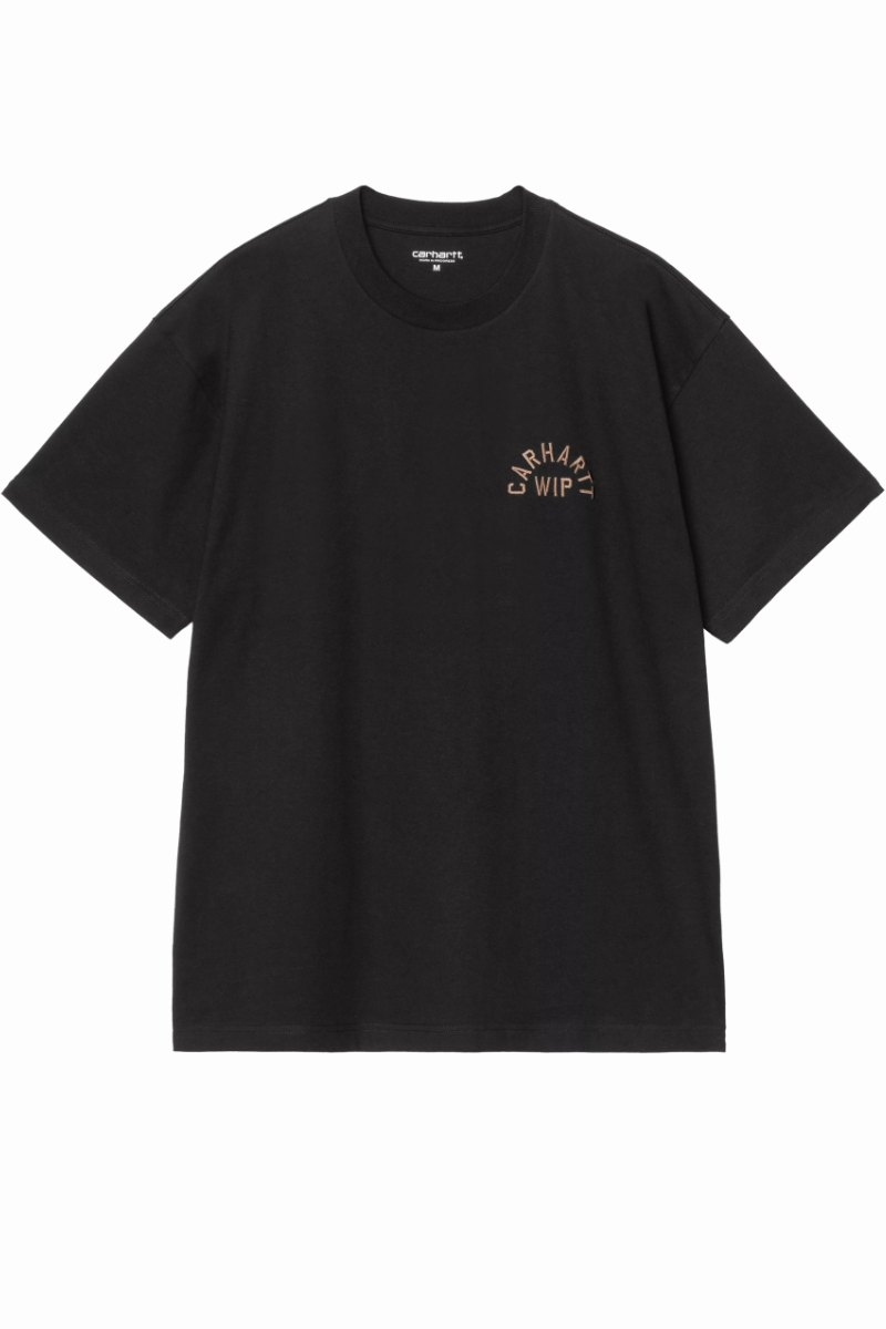 CARHARTT WIP ARCH SCRIPT T-SHIRT Black / H Brown