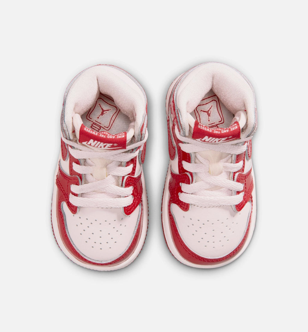 Air Jordan 1 Retro High OG Nails And Grails Infant/Toddler Sneakers | University Red/Metallic Silver
