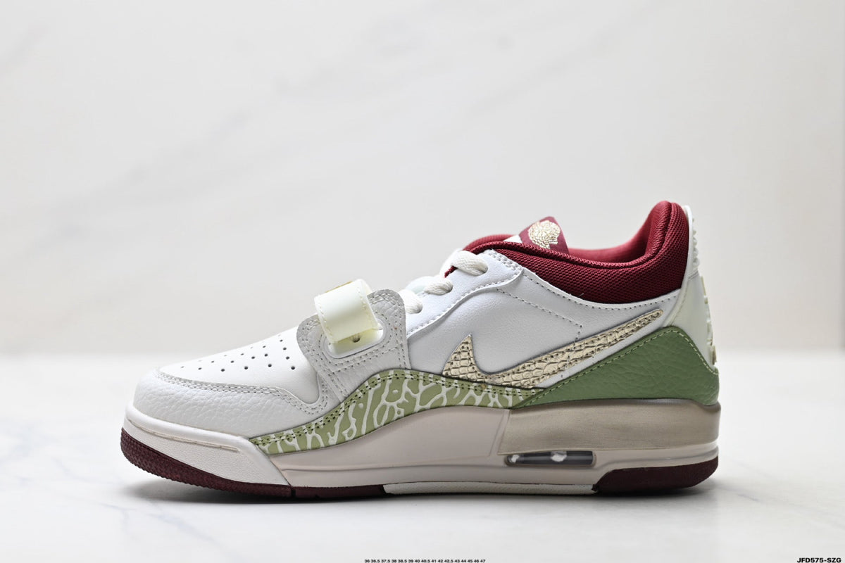 Jordan Legacy 312 Low White Olive Green Sneakers