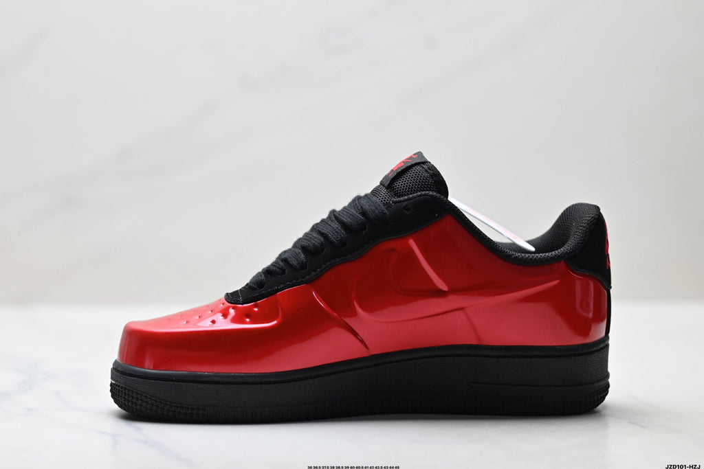 Nike Air Force 1 Low Red Black Unisex Sneakers Style 20