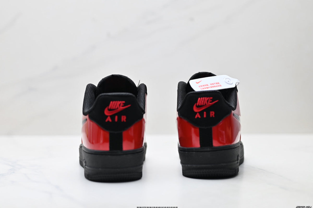 Nike Air Force 1 Low Red Black Unisex Sneakers Style 20