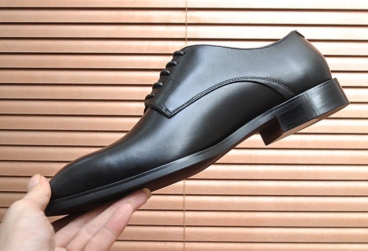 Ferragamo Black Lace-Up Dress Shoes