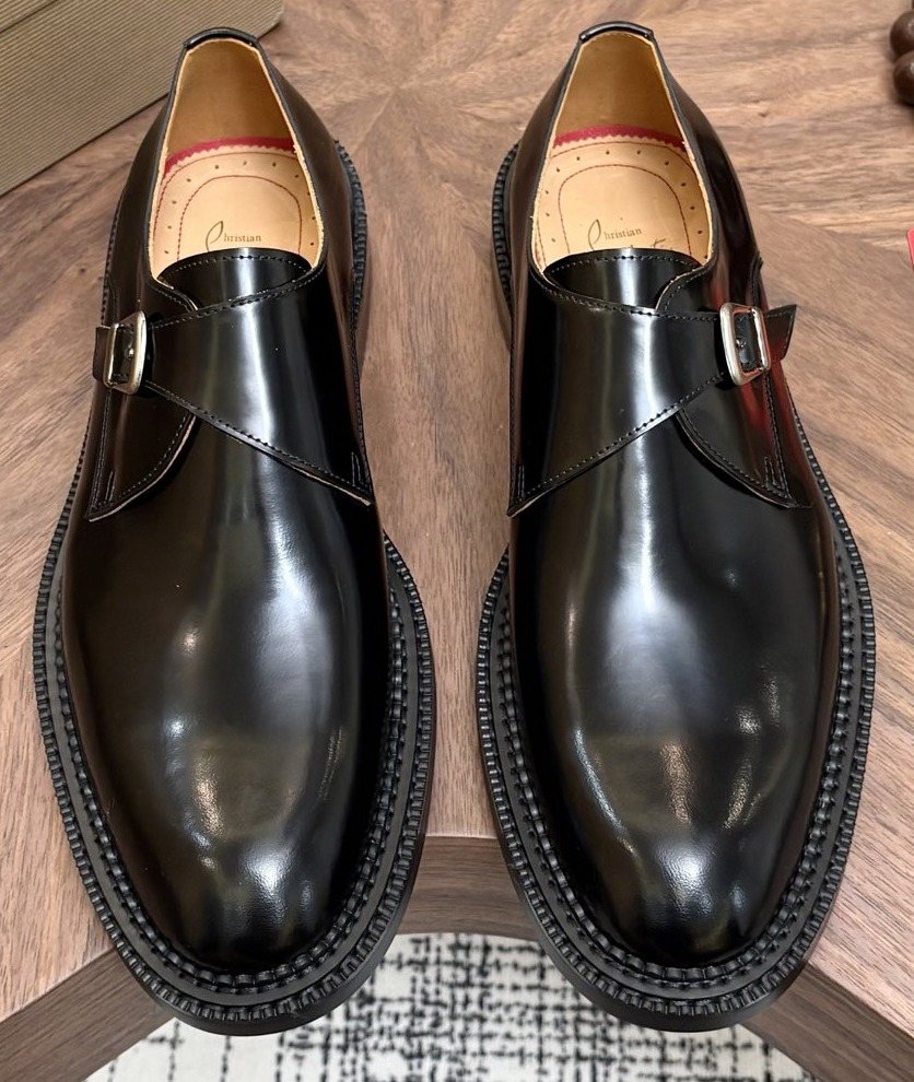 Christian Louboutin Black Buckle Dress Shoes - Leather Lining