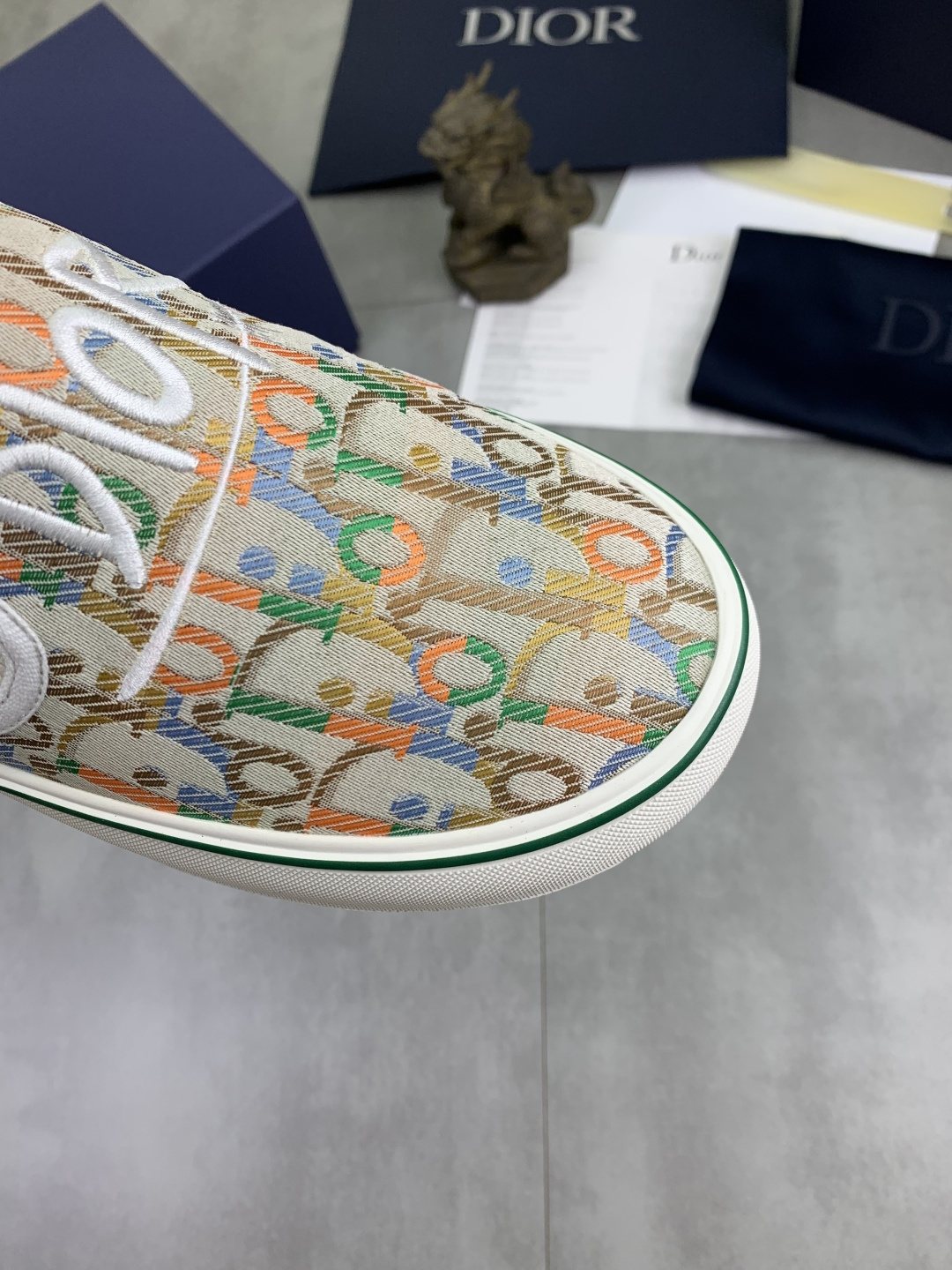 Dior Multicolor Canvas Slip-On Shoes