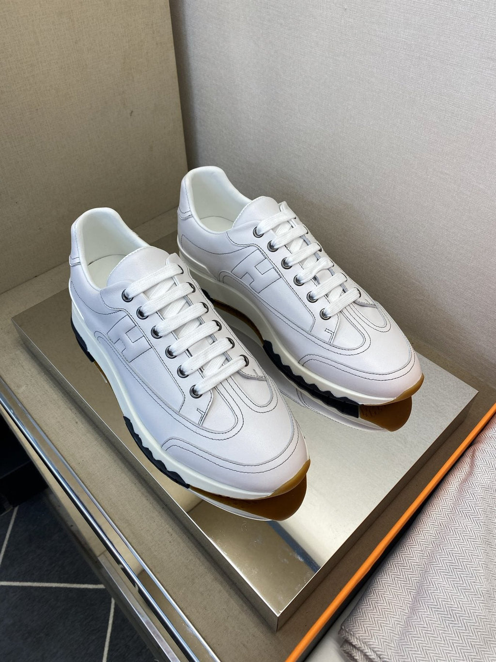 Hermès Men's Low-Top Panel Sneakers