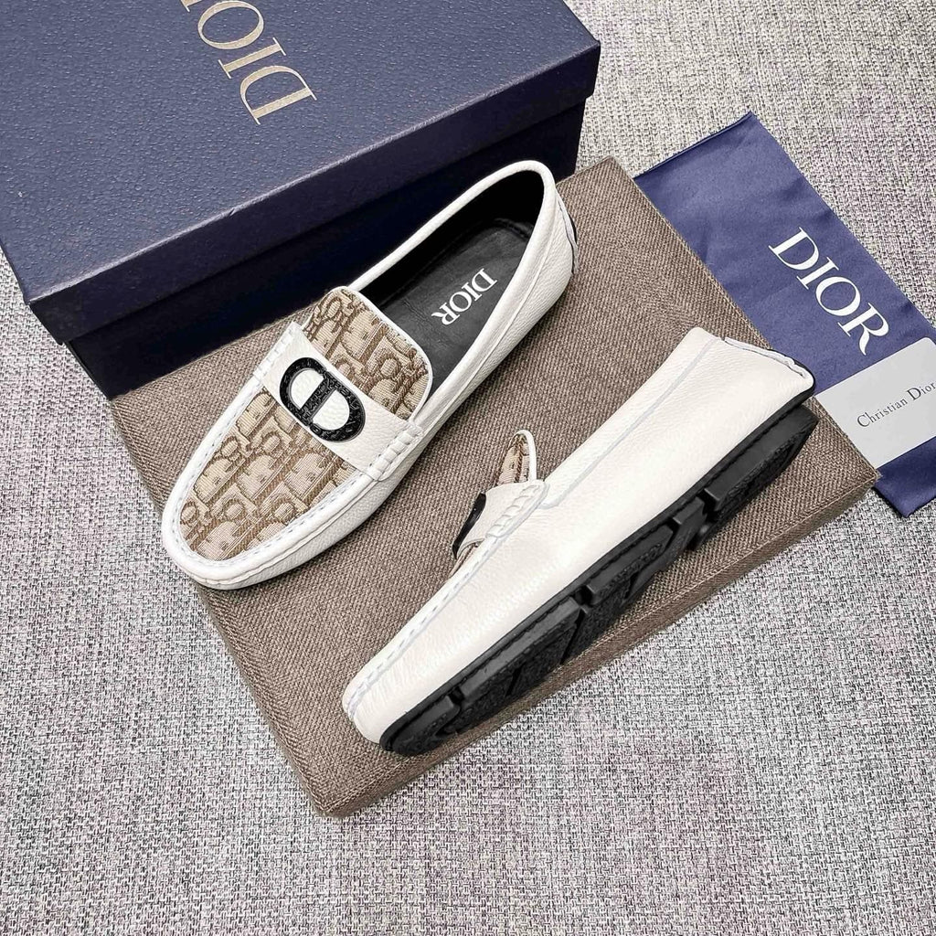 Dior Men's Patterned Vamp Loafers