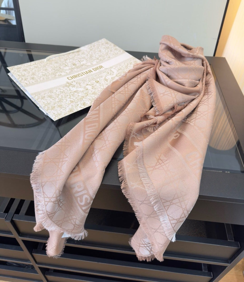 Dior Geometric Fringe Scarf