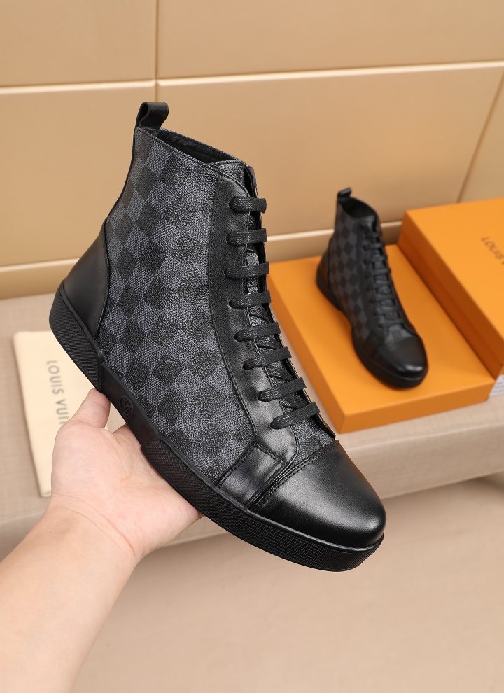 Louis Vuitton Checkerboard High-Top Boots