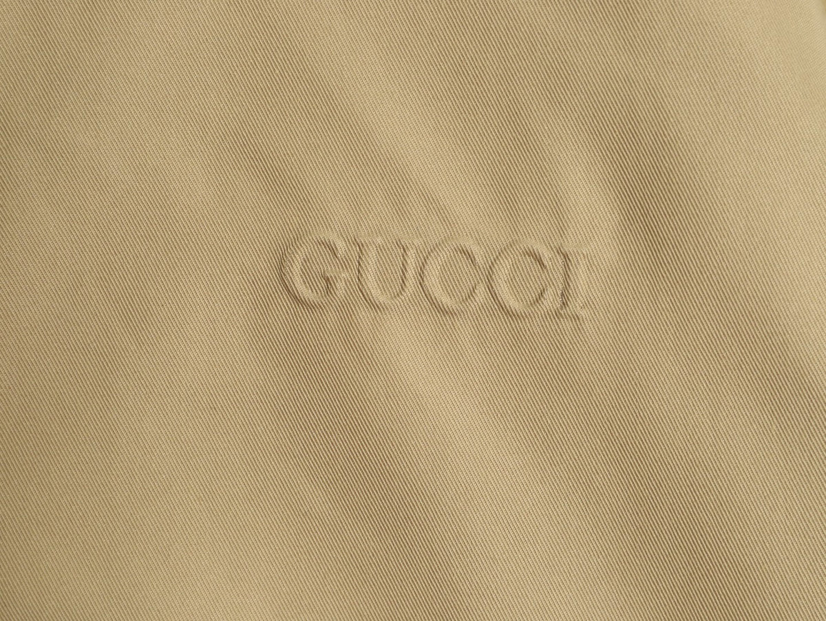 Gucci GUC Minimal Chest-Detail Zip Jacket - Beige