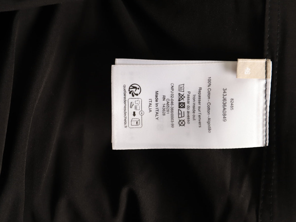 Dior Tonal Chest-Badge Stand-Collar Zip Jacket - Black